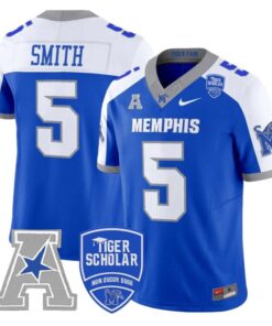 Sutton Smith Jersey #5 Memphis Tigers 2025 Vapor Limited Stitched Royal Alter