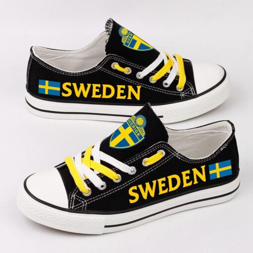 Sweden Low Top Canvas Sport Sneakers Shoes For Men Women Fans