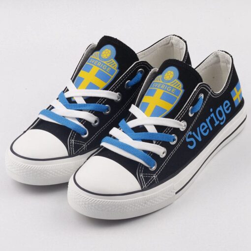 Sweden Low Top Canvas Sport Sneakers Shoes For Men Women Fans - Image 2