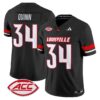TJ Quinn Jersey 34 Louisville Cardinals 2025 Vapor Stitched Black