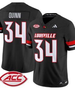 TJ Quinn Jersey #34 Louisville Cardinals 2025 Vapor Limited Stitched