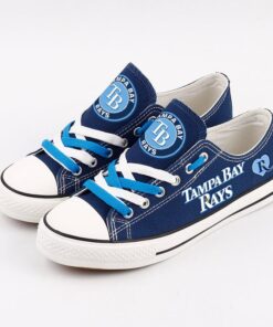 Tampa Bay Rays Limited Print MLB Students Low Top Canvas Shoes Sport Sneakers 4