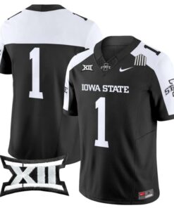Team Jersey #1 Iowa State Cyclones 2025 Vapor Limited Stitched Black Alter