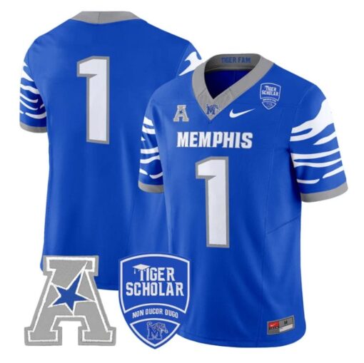 Team Jersey #1 Memphis Tigers 2025 Vapor Limited Stitched Royal