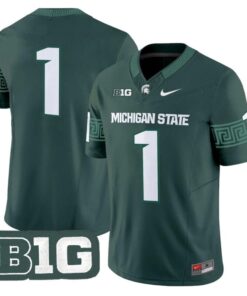 Team Jersey #1 Michigan State Spartans 2025 Vapor Limited Stitched Green
