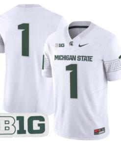 Team Jersey #1 Michigan State Spartans 2025 Vapor Limited Stitched White