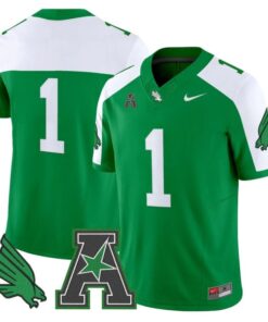 Team Jersey #1 North Texas Mean Green 2025 Vapor Limited Stitched Green Alter