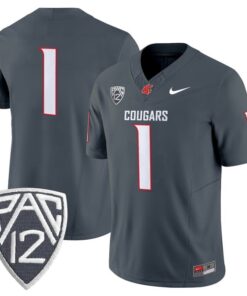 Team Jersey #1 Washington State Cougars 2025 V2 Vapor Limited Stitched