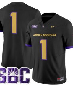 Team Jersey 1 James Madison Dukes 2025 Vapor Limited Stitched Black