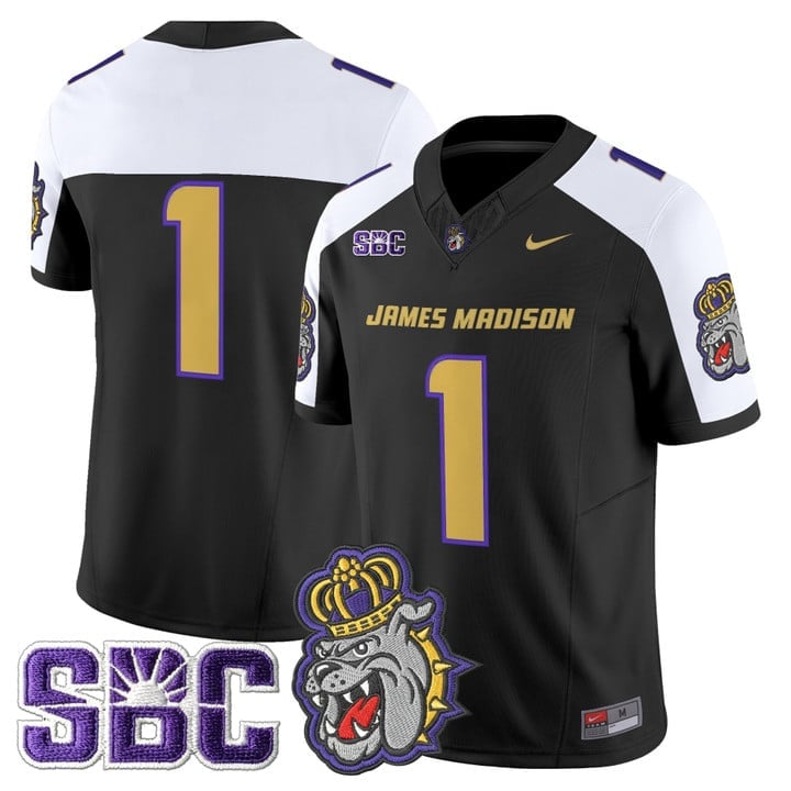 Team Jersey 1 James Madison Dukes 2025 Vapor Limited Stitched Black Alter