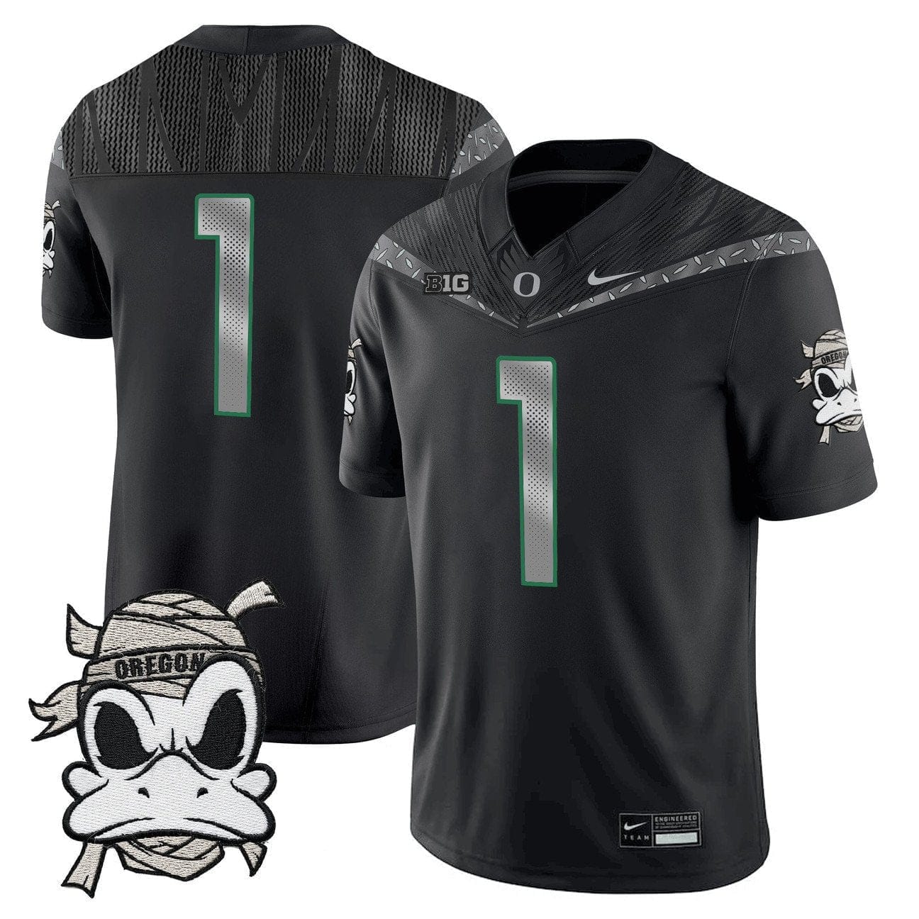 Team Jersey #1 Oregon Ducks 2025 Mummy Duck Vapor Limited Stitched