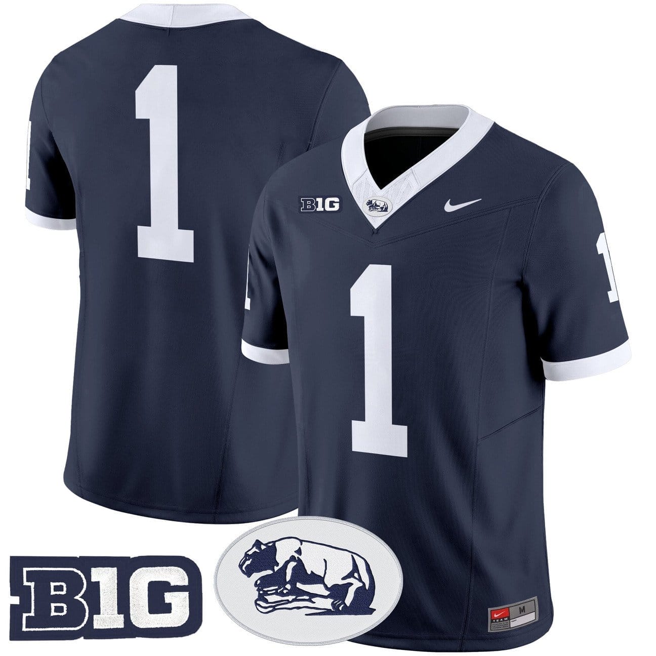 Team Jersey #1 Penn State Nittany Lions 2025 Throwback Limited Stitched 2 Team Jersey #1 Penn State Nittany Lions 2025 Throwback Limited Stitched - Image 2