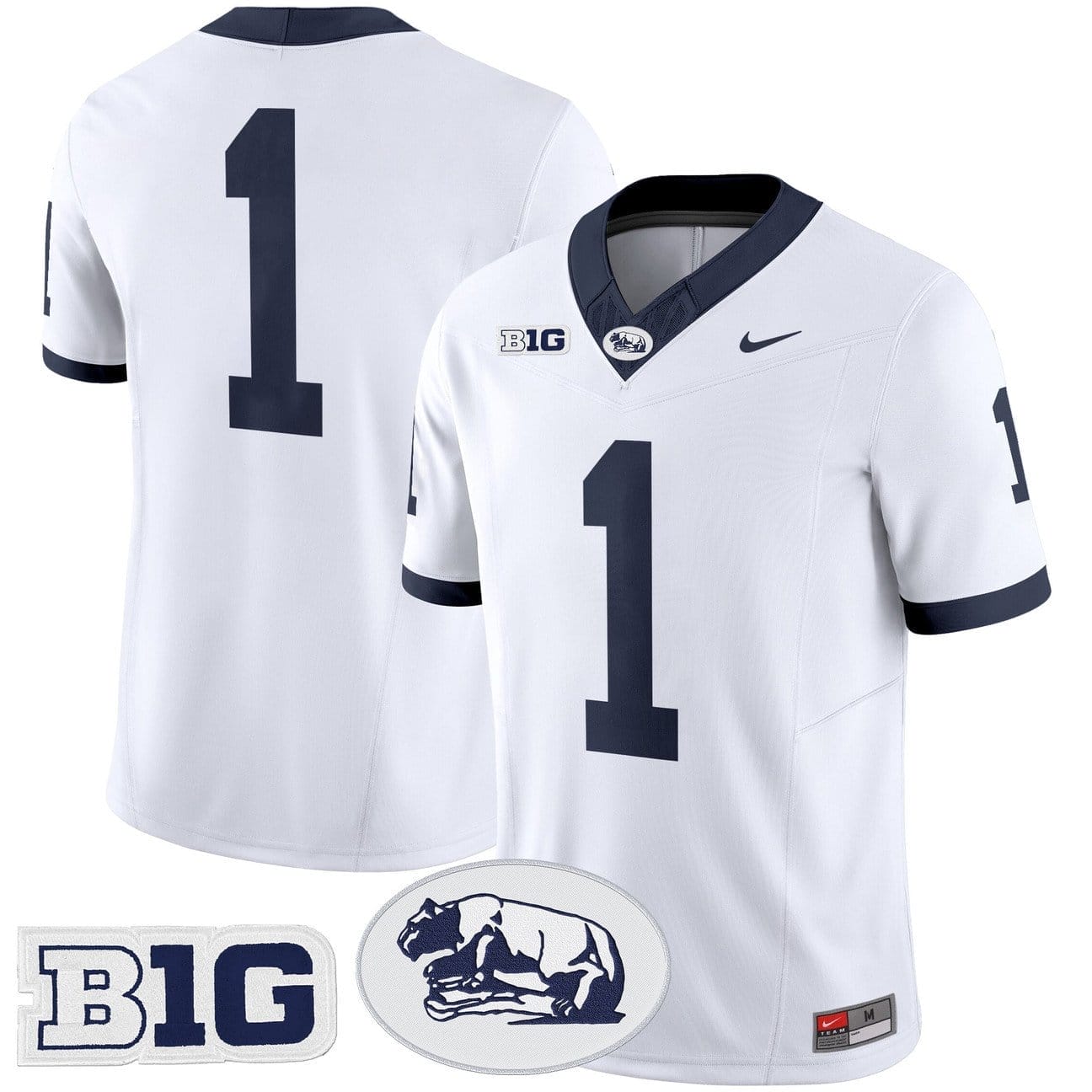Team Jersey #1 Penn State Nittany Lions 2025 Throwback Limited Stitched 3 Team Jersey #1 Penn State Nittany Lions 2025 Throwback Limited Stitched - Image 3