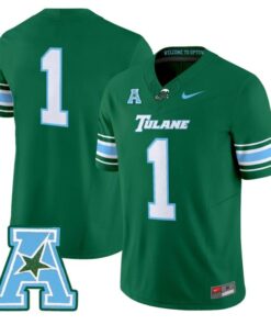 Team Jersey #1 Tulane Green Wave 2025 Vapor Limited Stitched 8 Team Jersey 1 Tulane Green Wave 2025 Vapor Limited Stitched Green