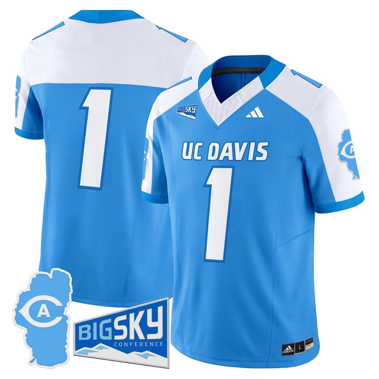 Team Jersey #1 UC Davis Aggies 2025 Lake Tahoe Patch Stitched 2 Team Jersey #1 UC Davis Aggies 2025 Lake Tahoe Patch Stitched - Image 2