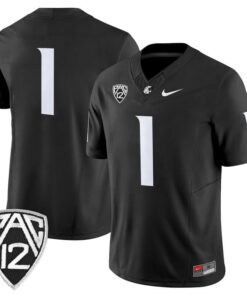 Alternative view of Team Jersey #1 Washington State Cougars 2025 Vapor Limited Stitched