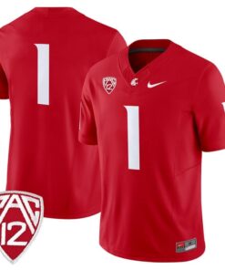 Team Jersey 1 Washington State Cougars 2025 Vapor Limited Stitched Crimson
