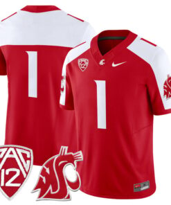 Team Jersey 1 Washington State Cougars 2025 Vapor Limited Stitched Crimson Alter