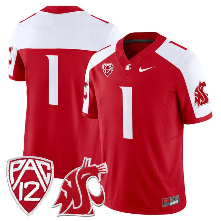 Team Jersey #1 Washington State Cougars 2025 Vapor Limited Stitched - Image 3