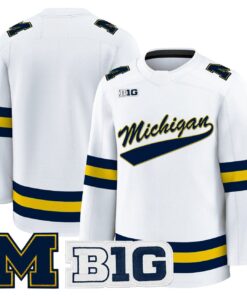 Team Jersey Michigan Wolverines 2025 26 Premium Stitched White