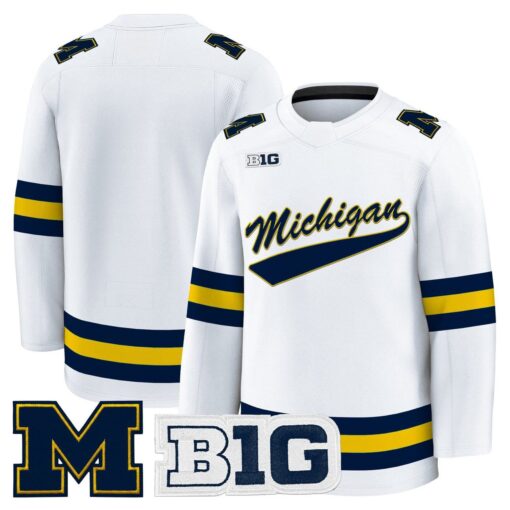 Team Jersey Michigan Wolverines 2025-26 Premium All Stitched - Image 3