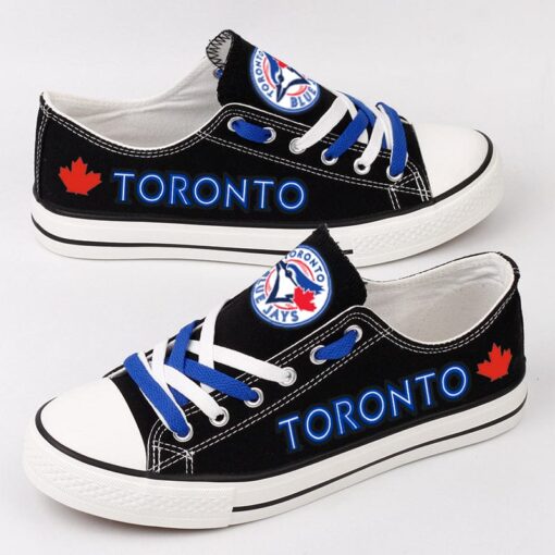 Toronto Blue Jays Limited Print Low Top Canvas Shoes Sport Sneakers For Men Women Fans - Image 4