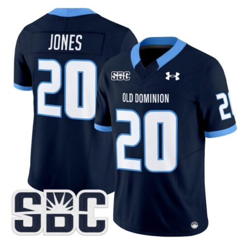 Trequan Jones Jersey #20 Old Dominion Monarchs 2025 Vapor Stitched Navy