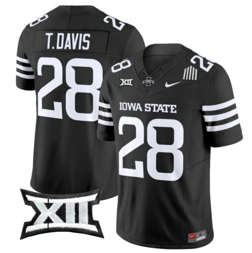 Troy Davis Jersey #28 Iowa State Cyclones 2025 Limited Stitched Black