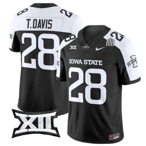 Troy Davis Jersey #28 Iowa State Cyclones 2025 Limited Stitched Black Alter