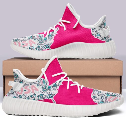 USA Flag V2 350v Yeezy Sneakers For Men Women Fans - Image 2