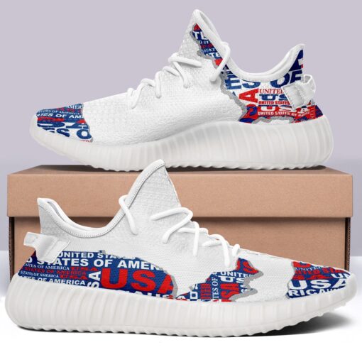 USA Flag V2 350v Yeezy Sneakers For Men Women Fans - Image 3