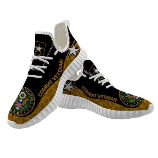 United States Army Combat Veteran Sneaker Shoes Hot For Men Women Fans - Image 3