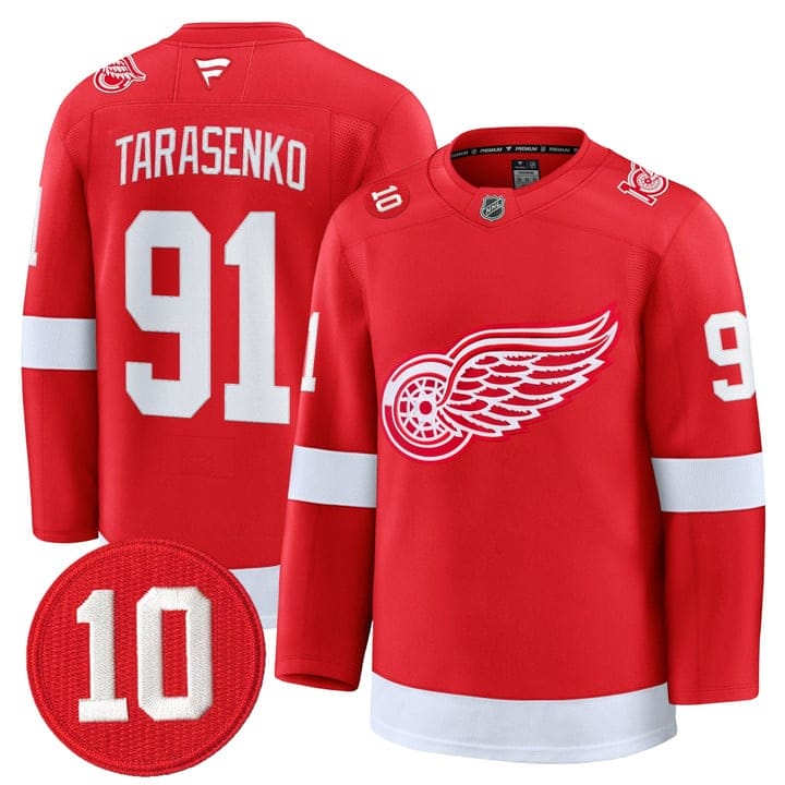 Vladimir Tarasenko Jersey #91 Detroit Red Wings #10 Alex Delvecchio Honoring Stitched