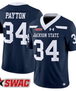 Walter Payton Jersey 34 Jackson State Tigers 2025 Limited Stitched Navy