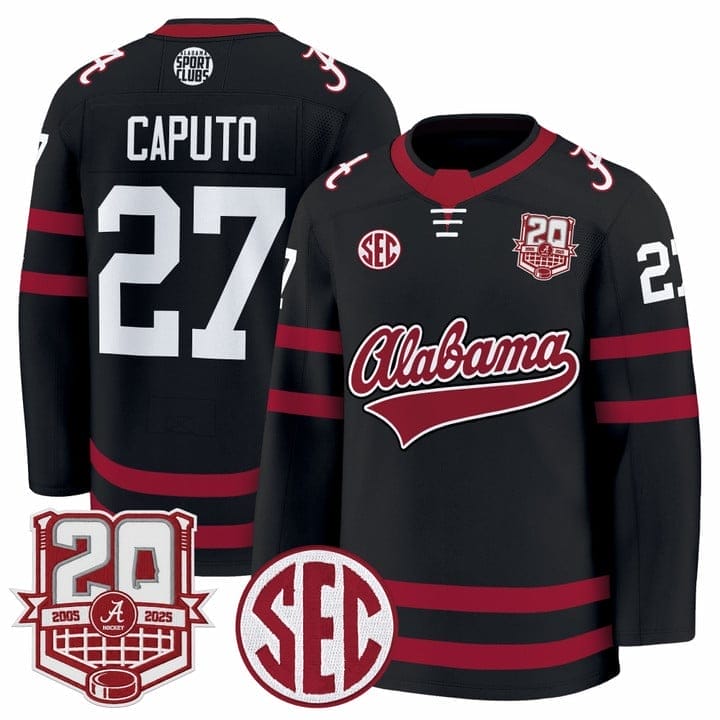 Will Caputo Jersey #27  Alabama Crimson Tide 2025-26 Premium 20th Anniversary Patch Stitched