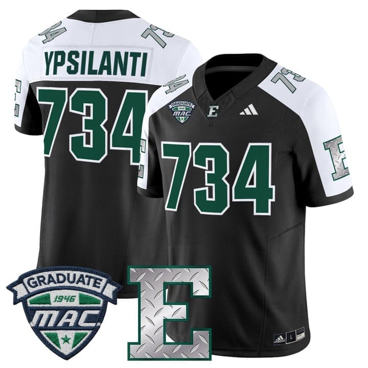 Ypsilanti Jersey #734 Eastern Michigan Eagles 2025 Limited Stitched - Image 2