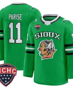 Alternative view of Zach Parise Jersey #11 North Dakota Fighting Hawks 2025-26 Stitched