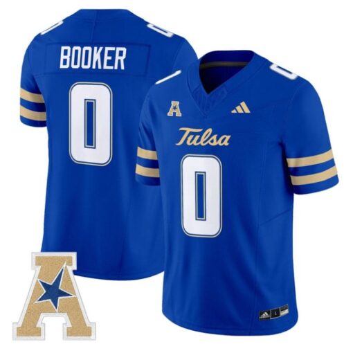 Zion Booker Jersey #0 Tulsa Golden Hurricane 2025 Vapor Stitched Royal