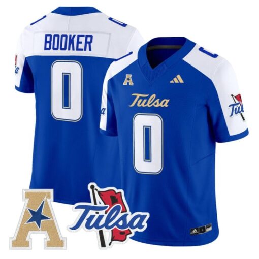 Zion Booker Jersey #0 Tulsa Golden Hurricane 2025 Vapor Stitched Royal Alter