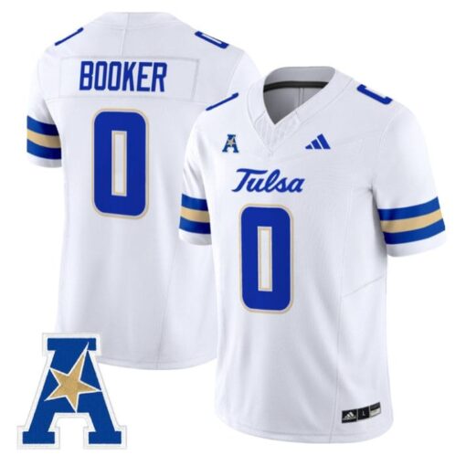 Zion Booker Jersey #0 Tulsa Golden Hurricane 2025 Vapor Stitched White