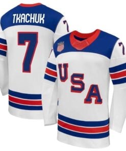 Brady Tkachuk Jersey Team USA Winter Olympics 2026 Hockey Premium STITCHED White