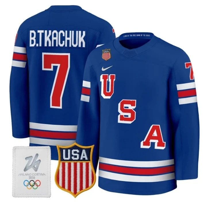 Brady Tkachuk Jersey 7 USA Olympic 2026 Premium Hockey All Stitched Royal a171df31 3b3c 4594 aa5d 6ea027d1c326