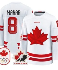 Cale Makar Jersey 8 Canada Olympic 2026 Premium Hockey All Stitched White
