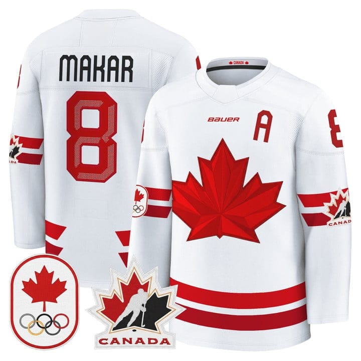 Cale Makar Jersey #8 Canada Olympic Premium Hockey 2026 Stitched - Image 3