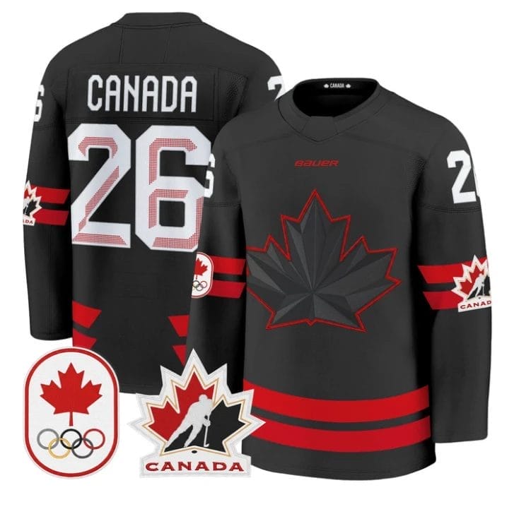 Canada Jersey 26 Canada Olympic 2026 Premium Hockey All Stitched Black