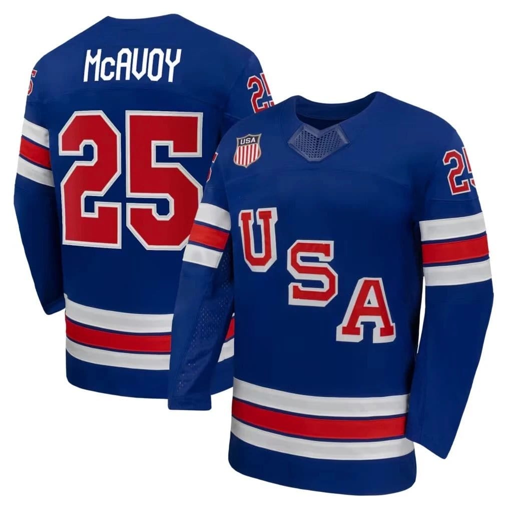 CharlieMcAvoyJerseyTeamUSAWinterOlympics2026HockeyPremiumSTITCHED