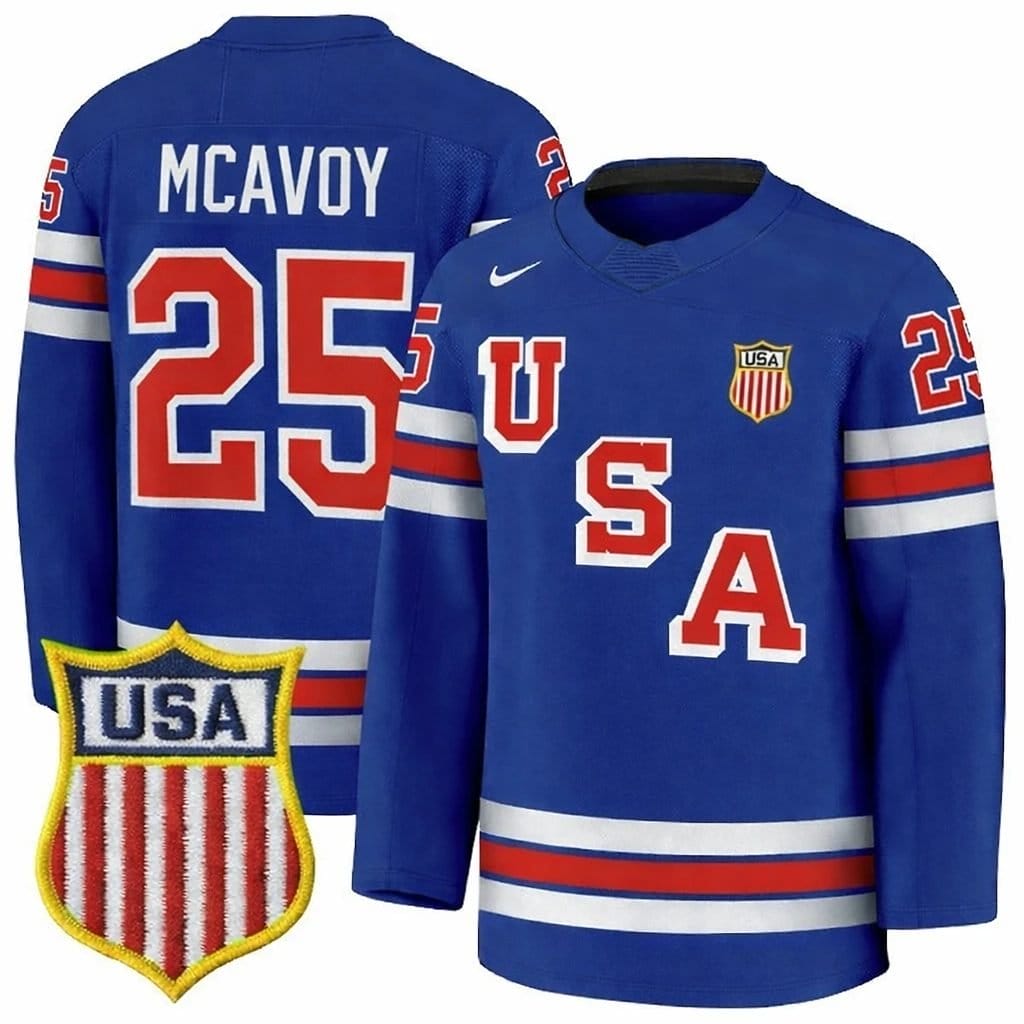 CharlieMcAvoyJersey 25TeamUSAWinterOlympics2026HockeyPremiumSTITCHEDBLue