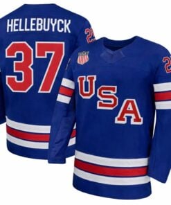 Connor Hellebuyck Jersey Team USA Winter Olympics 2026 Hockey Blue STITCHED