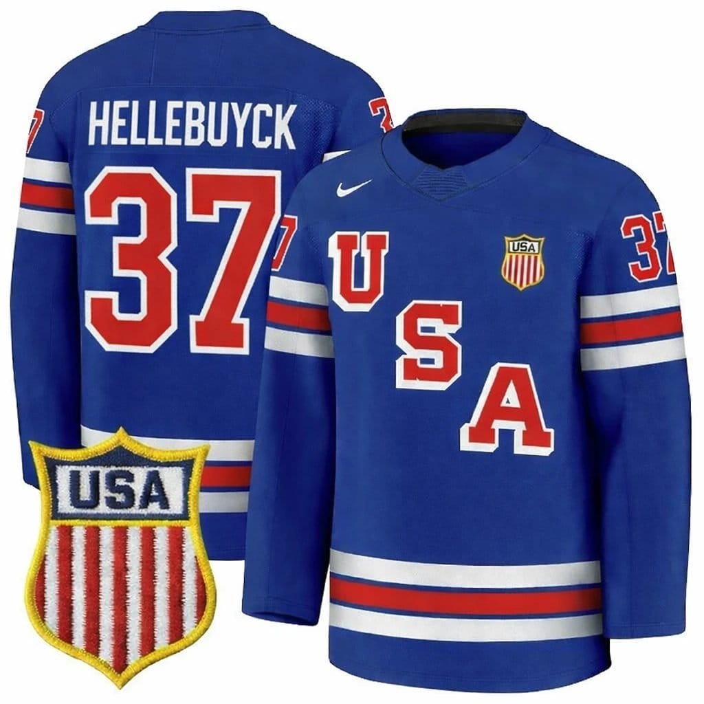 Connor Hellebuyck Jersey #37 Team USA Winter Olympics 2026 Hockey Blue STITCHED 5 ConnorHellebuyckJersey 37TeamUSAWinterOlympics2026HockeyBlueSTITCHED