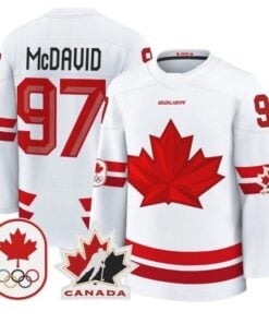 Connor McDavid Jersey 97 Canada Olympic 2026 Premium Hockey All Stitched White